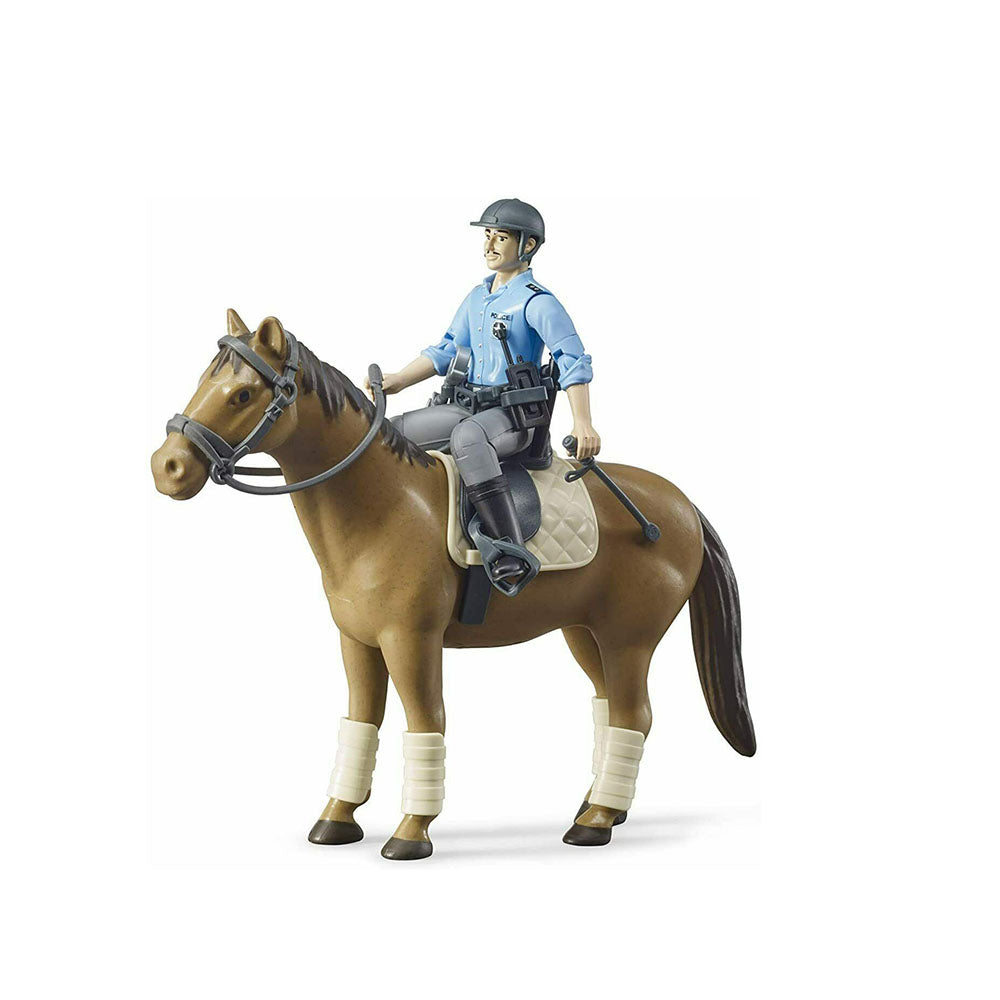 Bruder Licensed 1:16 Scale Police Horse With Mounted Policeman 62507 Children Kids Toy