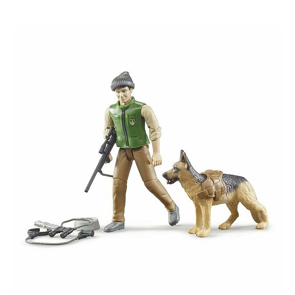 Bruder Licensed 1:16 Scale Bworld Forest Ranger With Dog & Equipment For Kids 4y+ Toy