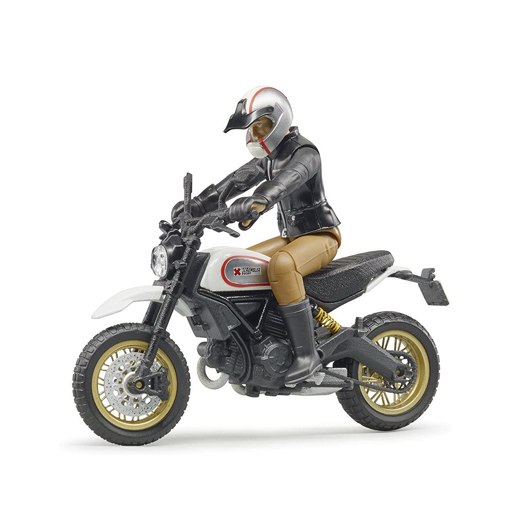 Bruder Licensed 1:16 Scale Bworld Scrambler Ducati Desert Sled With Driver