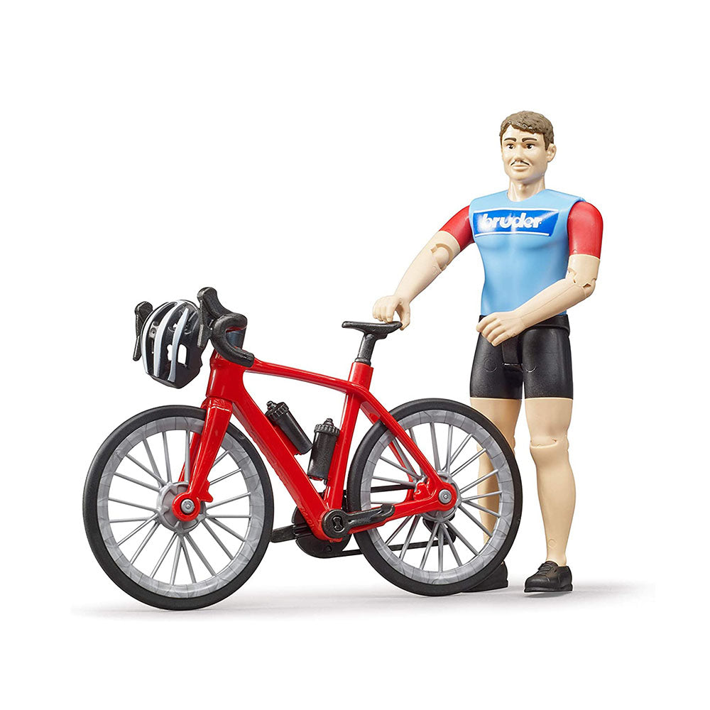 Bruder Licensed 1:16 Scale Road Bike With Cyclist Kids Childrens Toy