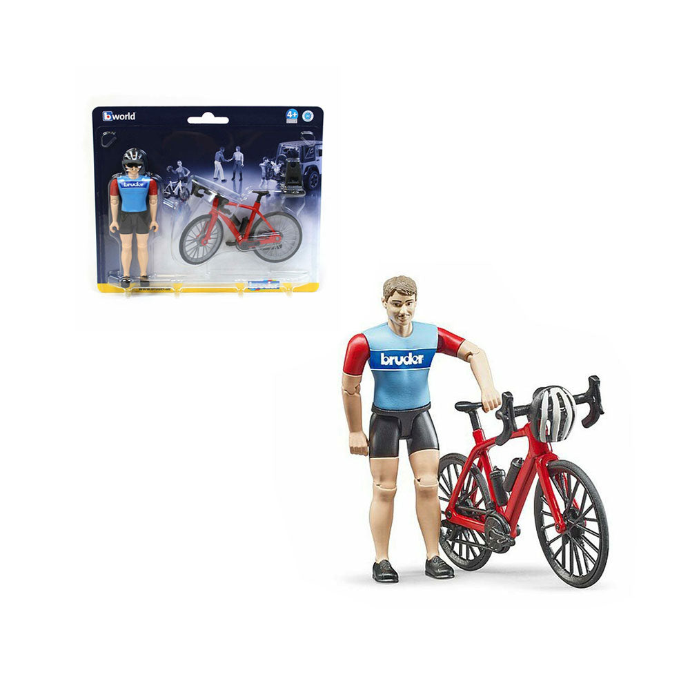 Bruder Licensed 1:16 Scale Road Bike With Cyclist Kids Childrens Toy