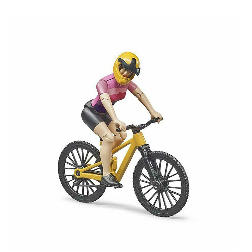 Bruder Licensed 1:16 Scale Mountain Bike With Cyclist Kids Childrens Toy