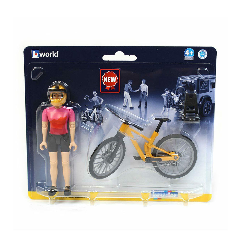 Bruder Licensed 1:16 Scale Mountain Bike With Cyclist Kids Childrens Toy
