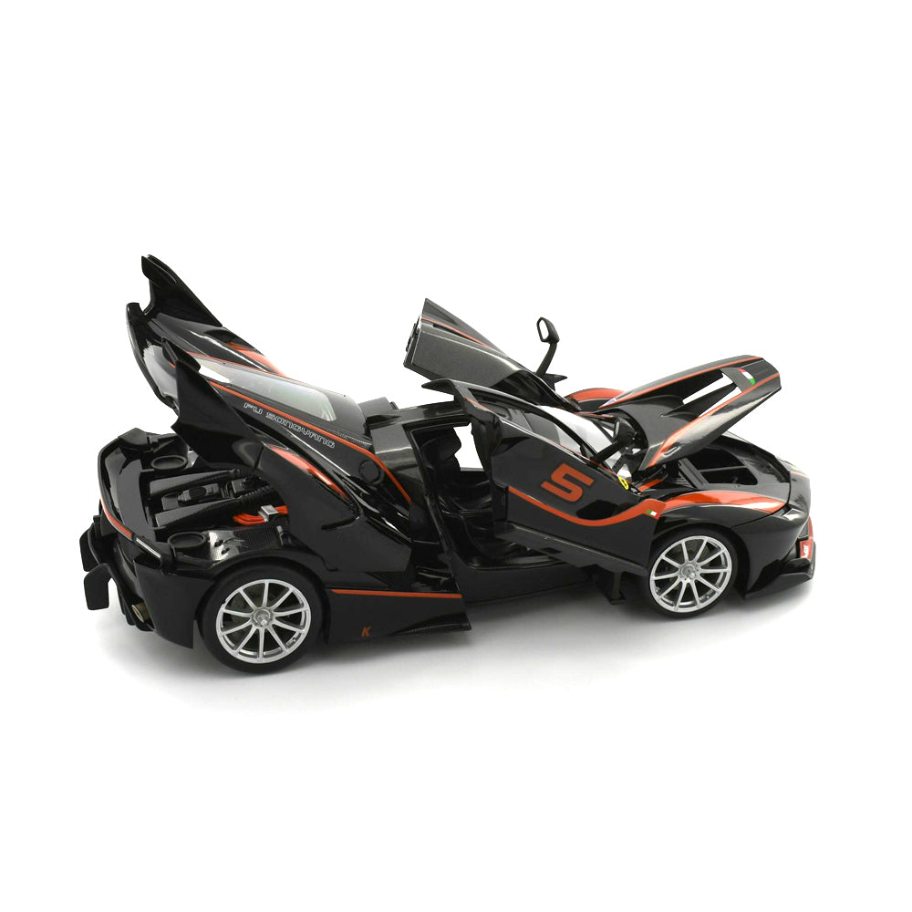 Bburago Licensed 1:18 Scale Ferrari Race&Play FXX-K #5 Black Ferrari Diecast Model Car