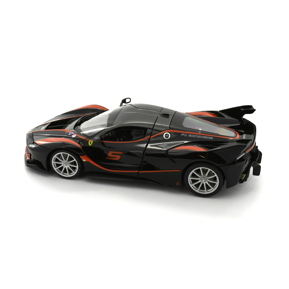 Bburago Licensed 1:18 Scale Ferrari Race&Play FXX-K #5 Black Ferrari Diecast Model Car