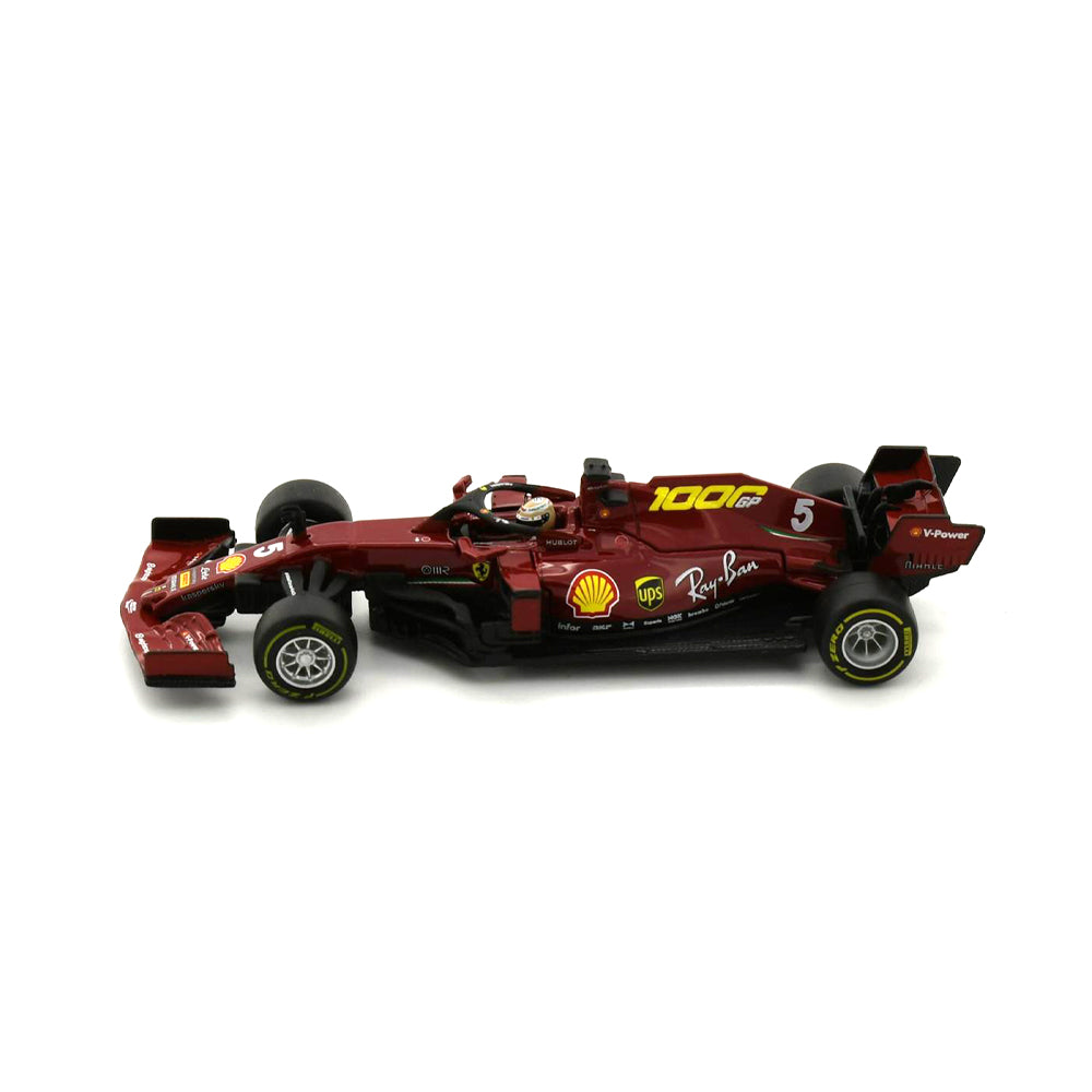 Bburago 1:43 2020 Ferrari Racing F1 SF1000 With Driver Tuscan GP1000th Vettel #5