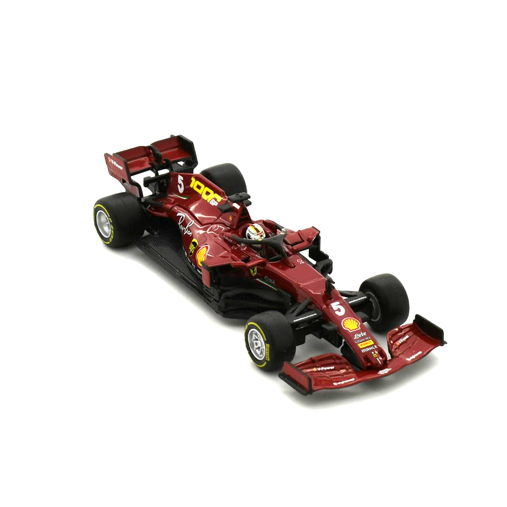Bburago 1:43 2020 Ferrari Racing F1 SF1000 With Driver Tuscan GP1000th Vettel #5