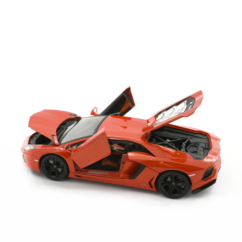 Bburago Licensed 1:18 Scale 2012 Lamborghini Aventador Coupe Diecast Model Car Met Orange