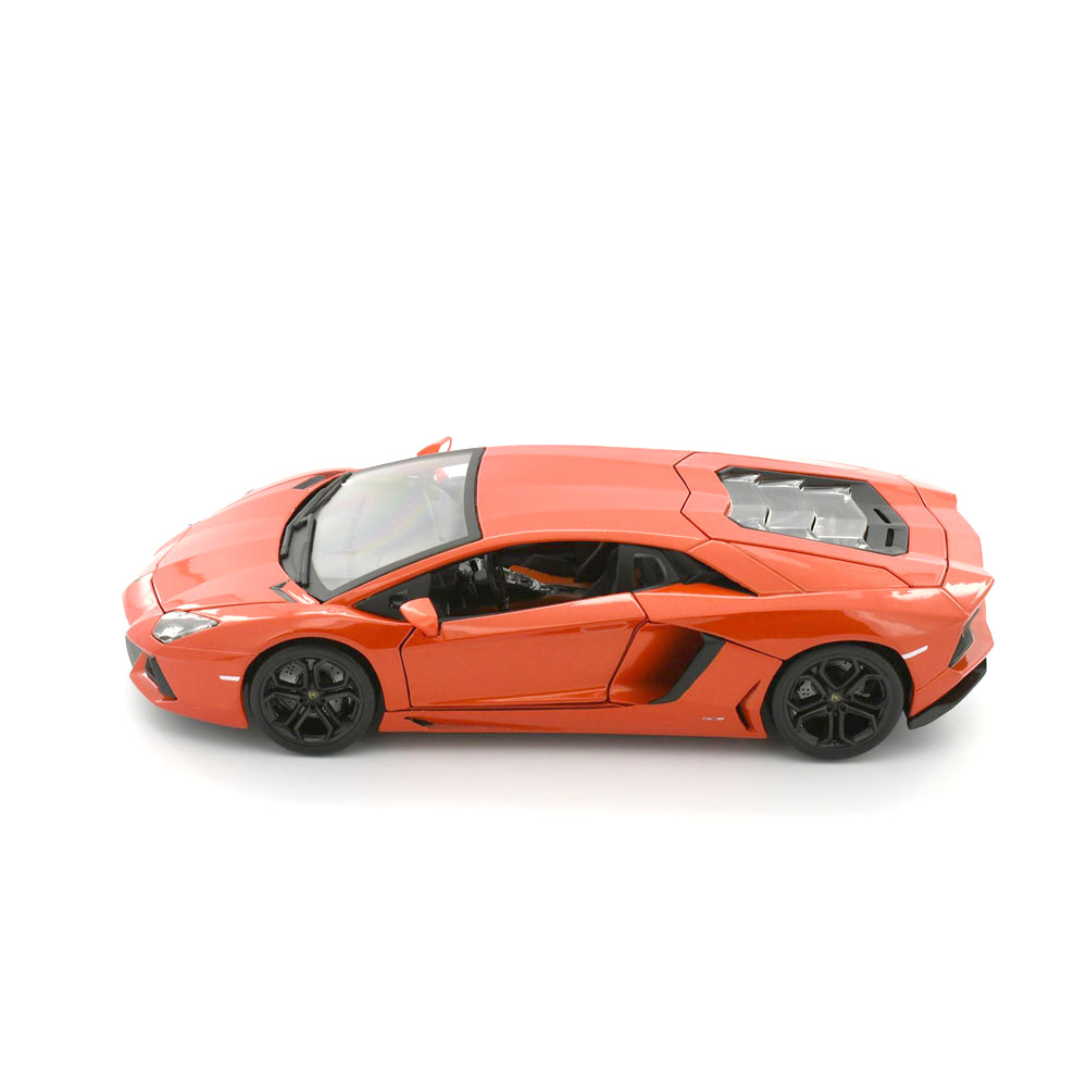 Bburago Licensed 1:18 Scale 2012 Lamborghini Aventador Coupe Diecast Model Car Met Orange