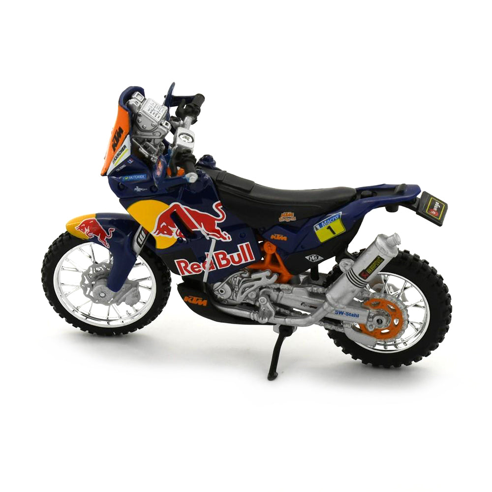 Bburago Licensed 1:18 Scale KTM 450 Dakar Rally - Red Bull #1 Motorbike Diecast Model