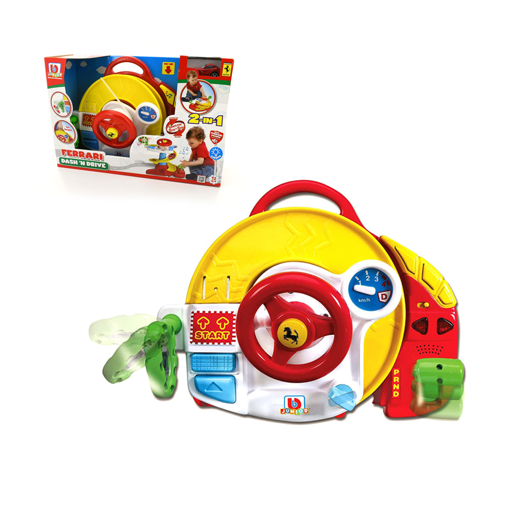 Bb Junior Ferrari Dash'N'Drive W/F12 Berlinetta Car Kid Toddler Toy Playset 12 Month+