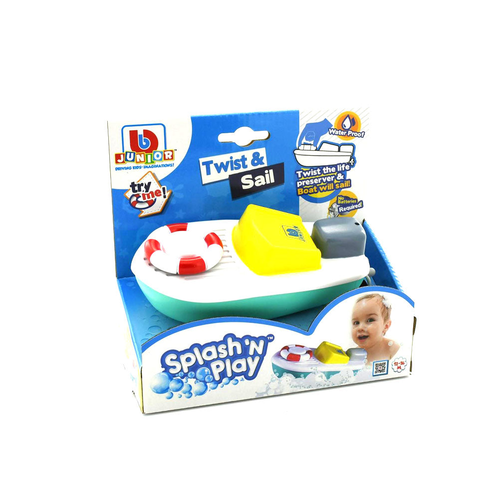 Bb Junior Splash N Play Twist & Sail Motorboat Bath Float Toys For Baby 12-36 Month
