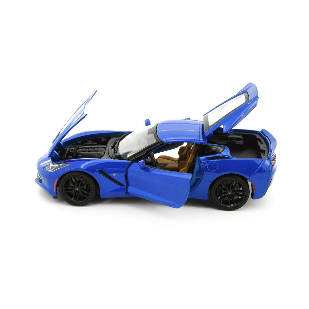 Maisto Licensed 1:18 Scale 2014 Chevrolet Corvette Stingray Z-51 Coupe Diecast Model Car Blue