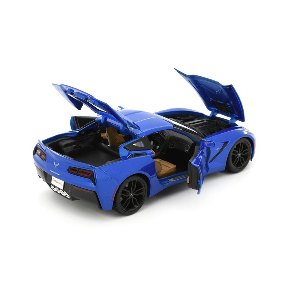 Maisto Licensed 1:18 Scale 2014 Chevrolet Corvette Stingray Z-51 Coupe Diecast Model Car Blue
