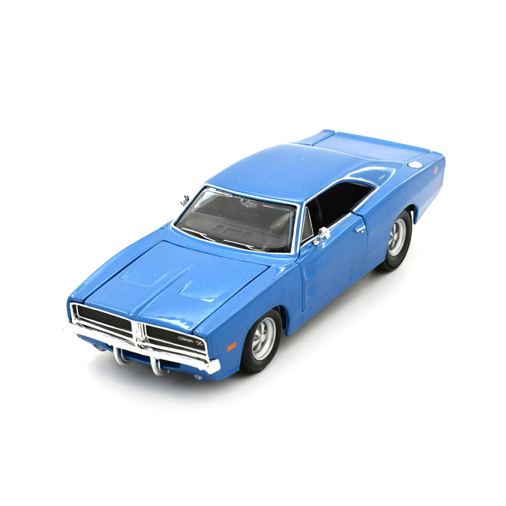 Maisto Licensed 1:25 Scale 1969 Dodge Charger R/T Blue Diecast Model Toy Car 31256