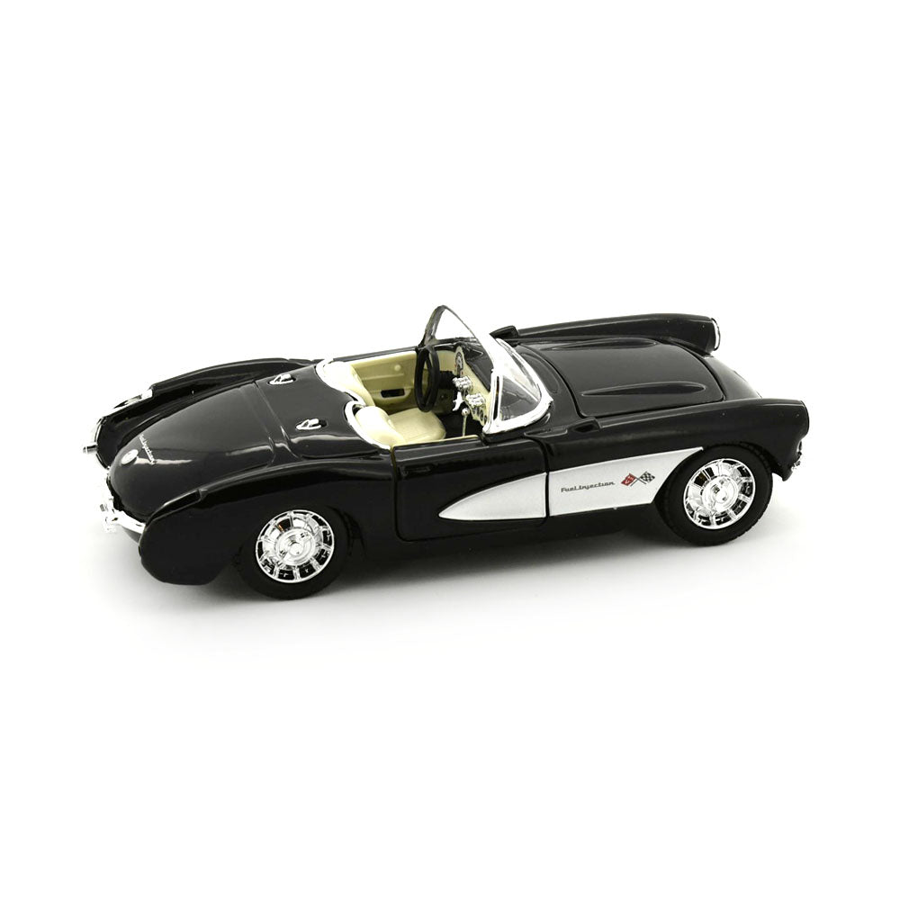 Maisto Licensed 1:24 Scale 1957 Chevrolet Corvette Black Diecast Model Car