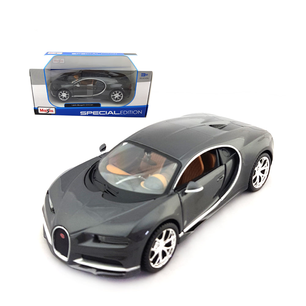 Maisto Licensed 1:24 Scale 2017 Bugatti Chiron Coupe Diecast Model Car Black