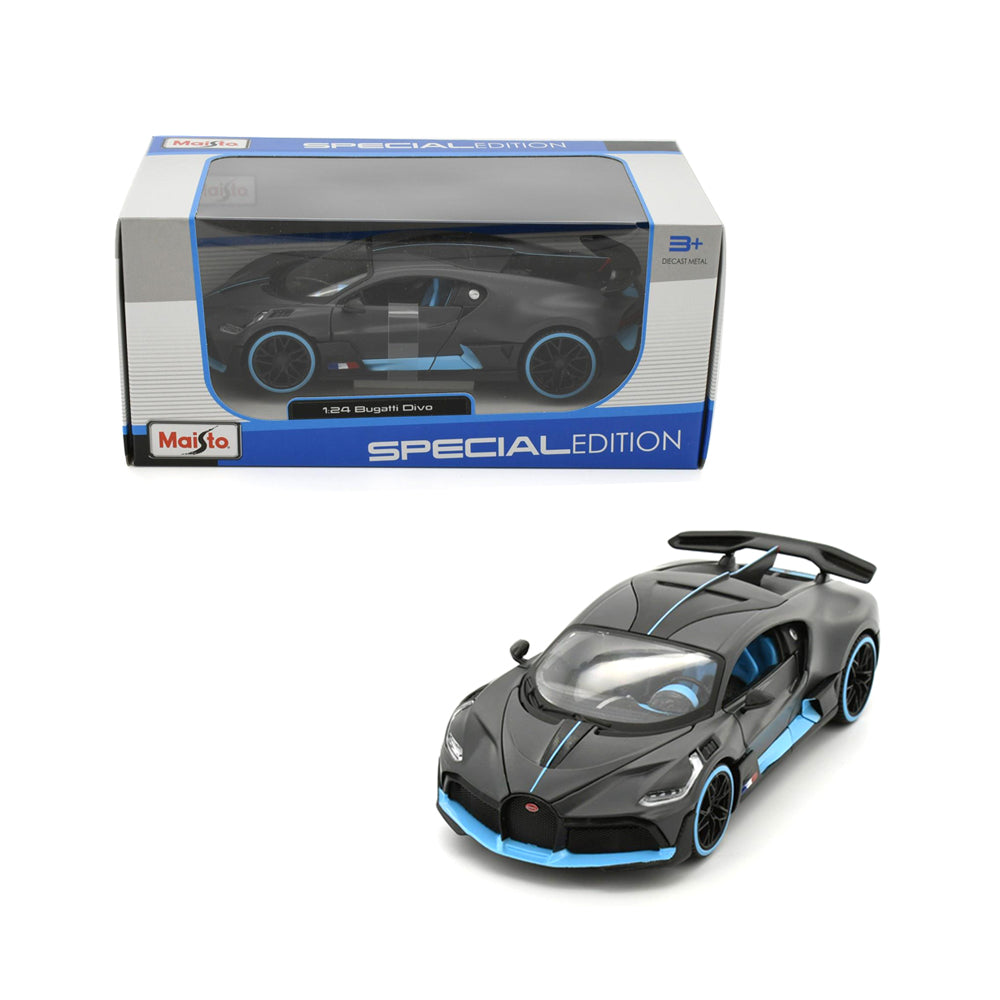 Maisto Licensed 1:24 Scale 2018 Bugatti Divo Gray Diecast Model Car