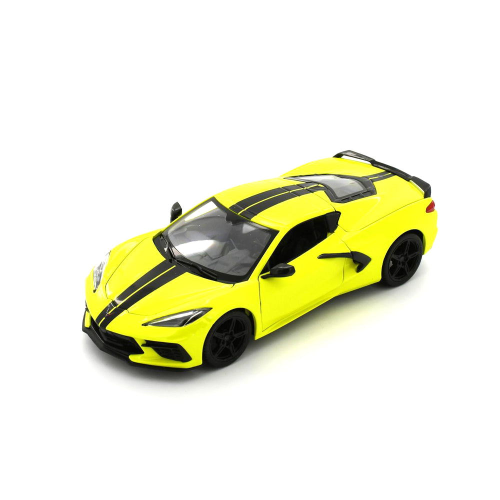 Maisto Licensed 1:24 Scale 2020 Chevrolet Corvette Stingray Coupe Diecast Model Car Yellow