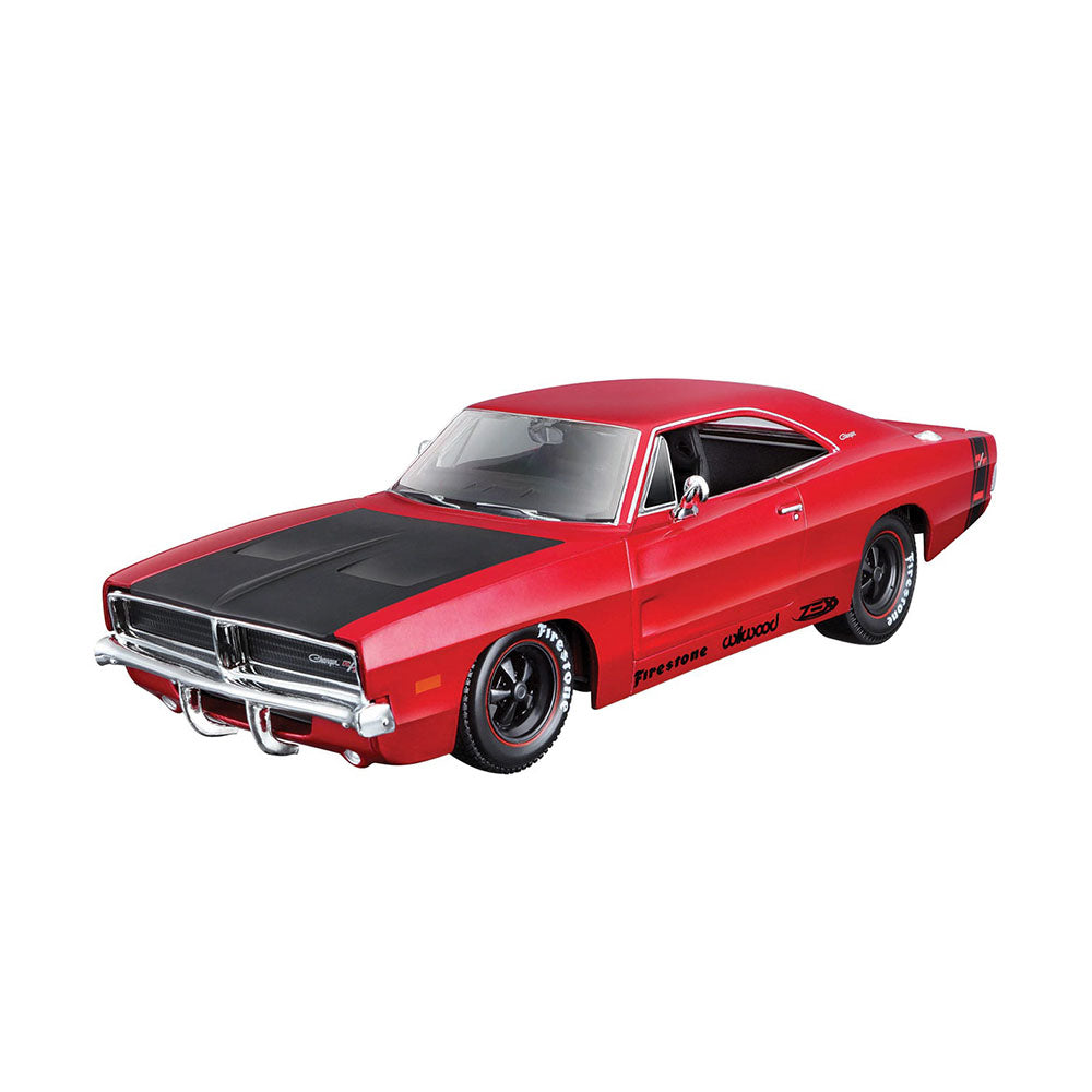 Maisto Licensed 1:24 Scale Design Classic Muscle 1969 Dodge Charger R/T Diecast Model Car Red