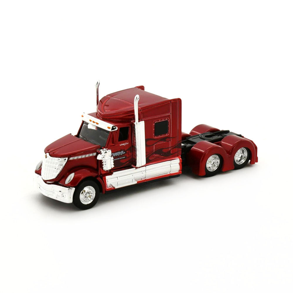 Maisto Licensed 1:64 Scale Design Custom Rigs International Lonestar Trucks Red Black Flames