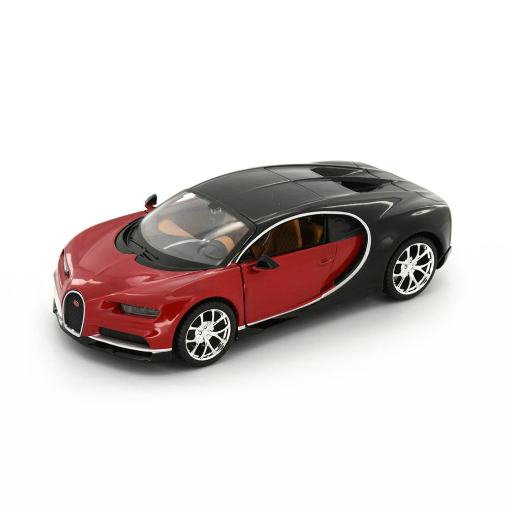 Maisto Licensed 1:24 Scale Assembly Line 2017 Bugatti Chiron Coupe Diecast Model Car Red