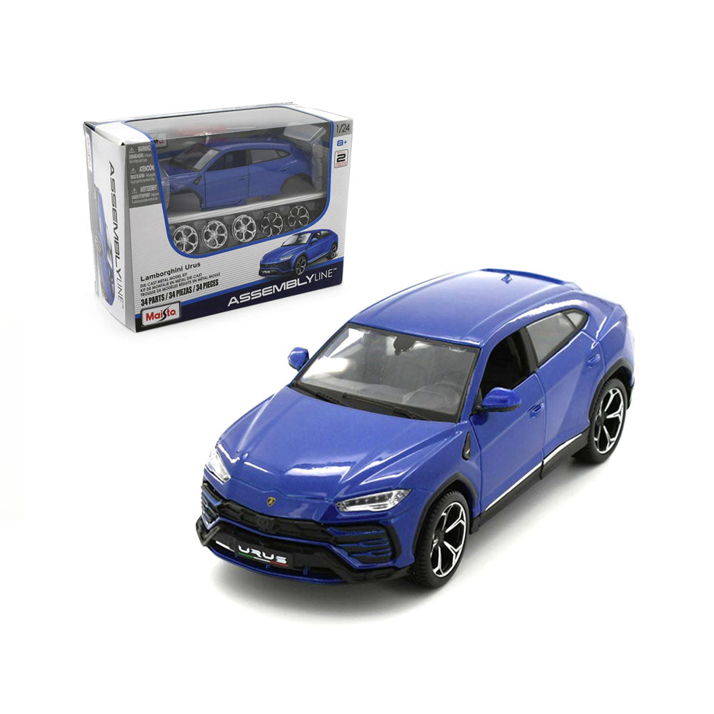 Maisto Licensed 1:24 Scale Assembly Line 2018 Lamborghini Urus Diecast Model Car Blue