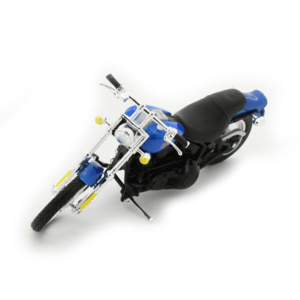 Maisto Licensed 1:18 Scale Harley Davidson Motorcycle 2002 fxstb night train Metallic Blue Diecast Model