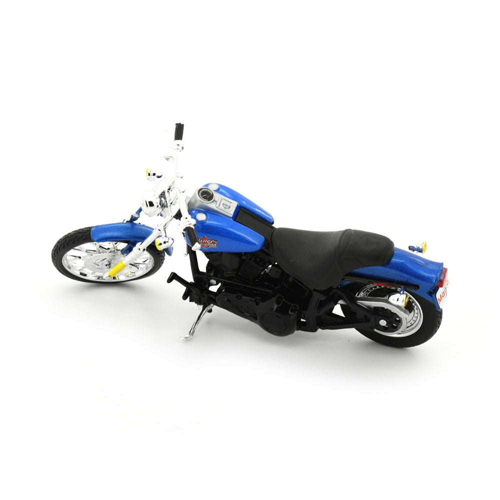Maisto Licensed 1:18 Scale Harley Davidson Motorcycle 2002 fxstb night train Metallic Blue Diecast Model
