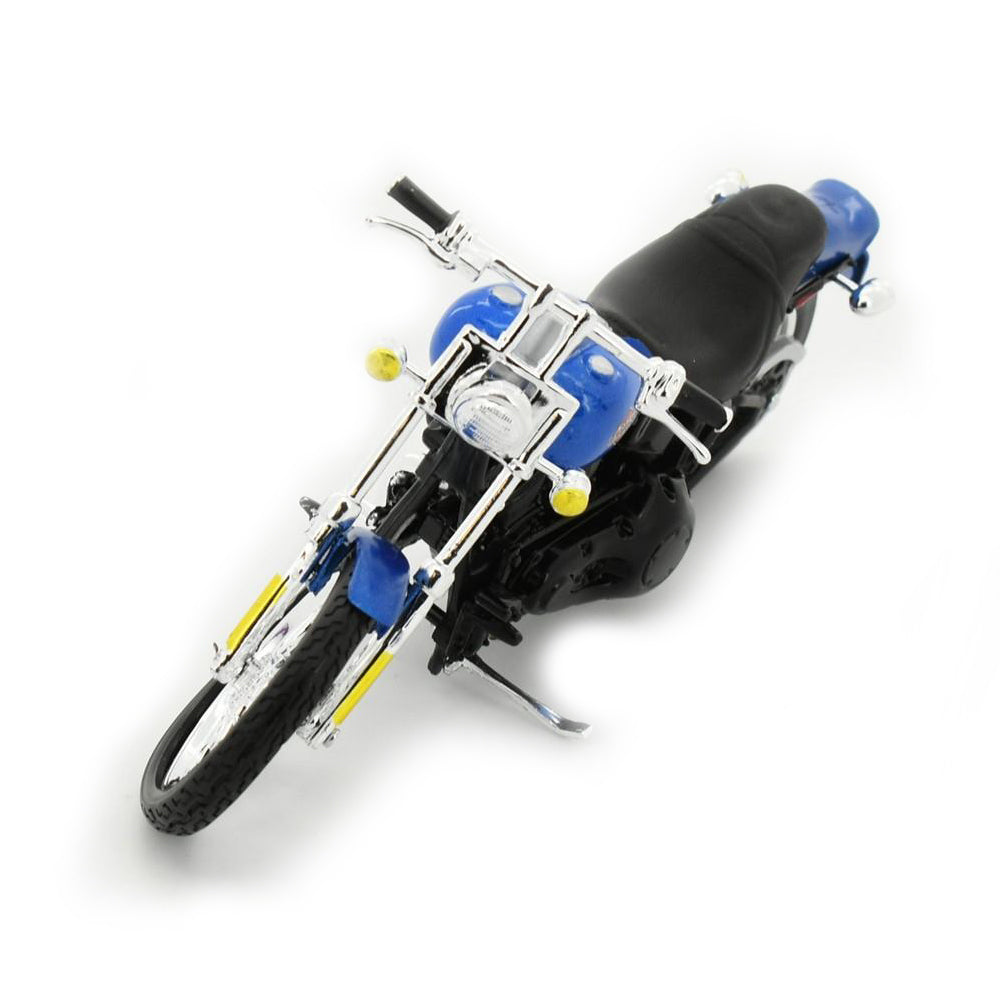 Maisto Licensed 1:18 Scale Harley Davidson Motorcycle 2002 fxstb night train Metallic Blue Diecast Model
