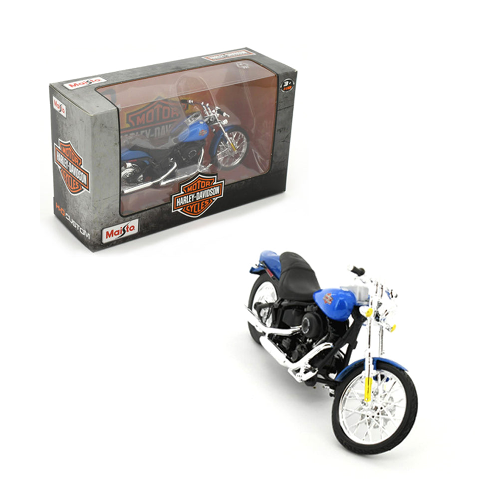 Maisto Licensed 1:18 Scale Harley Davidson Motorcycle 2002 fxstb night train Metallic Blue Diecast Model