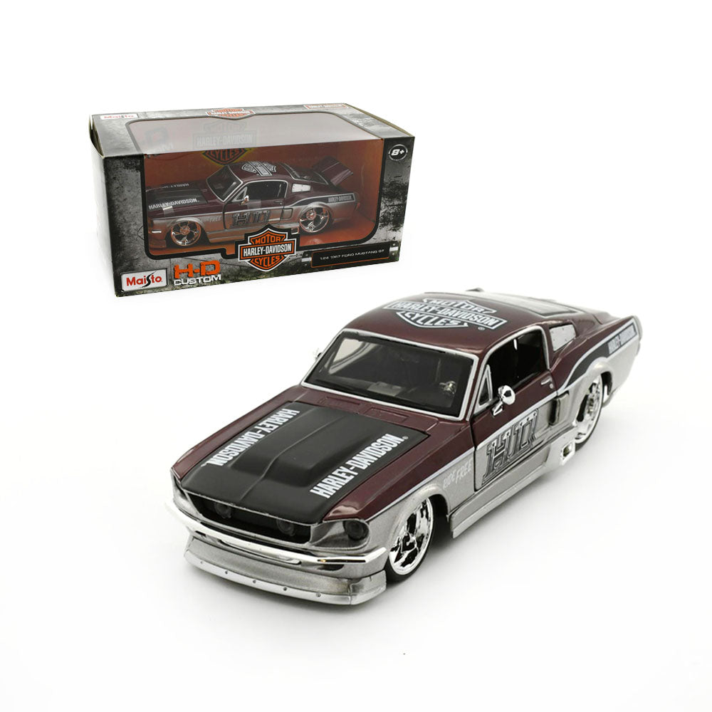 Maisto Licensed 1:24 Scale Harley Davidson 1967 Ford Mustang GT Diecast Model Car