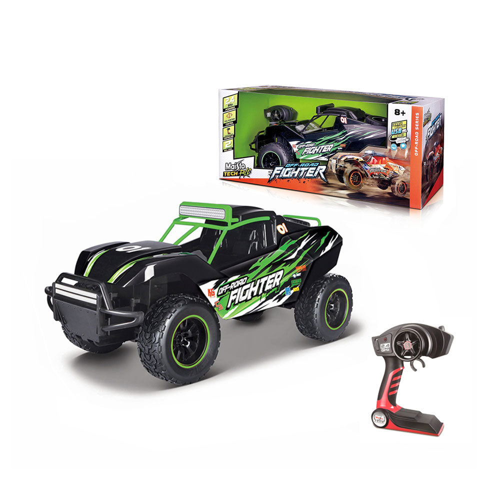 Maisto Tech Licensed 1:6 Scale 2.4 GHz Off Road Fighter Remote Control Car Green