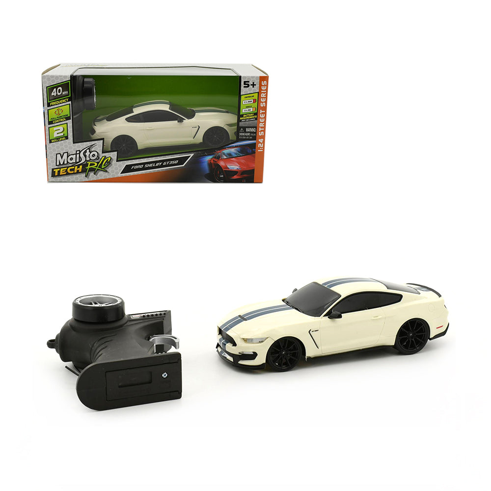 Maisto Tech Licensed 1:24 Scale Remote Control Car Ford Shelby GT350 White