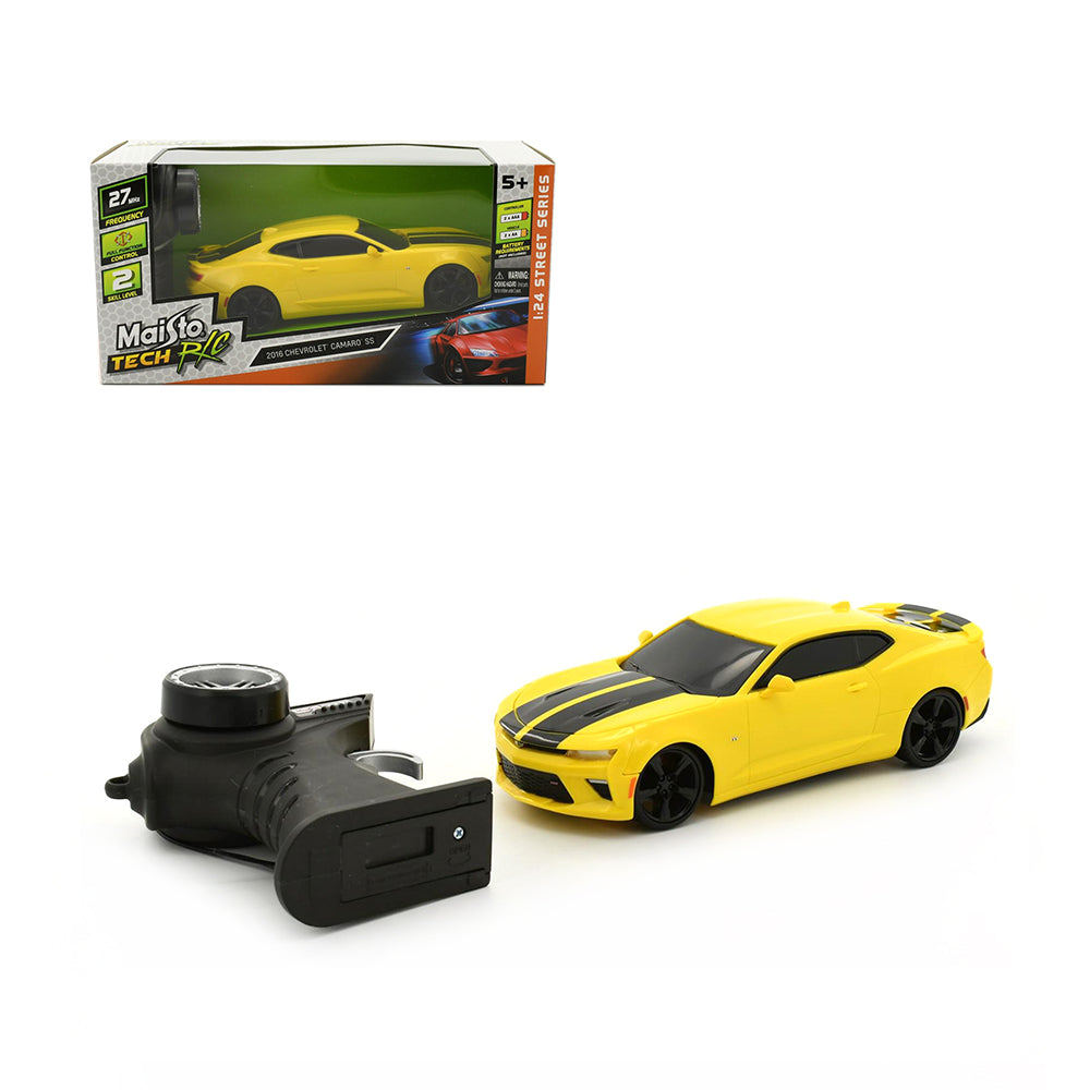 Maisto Licensed 1:24 Scale 2016 Chevrolet Camaro SS Yellow Remote Control Vehicle Toy