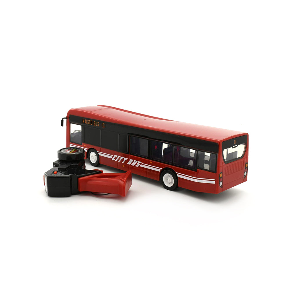 Maisto Tech Licensed 33cm Long City Bus With Auto Doors & Lights Remote Control Car Red