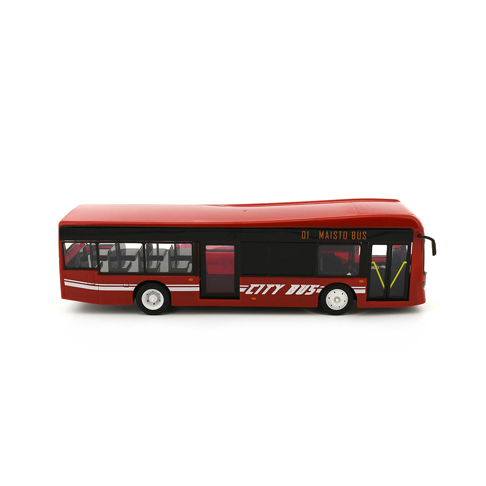 Maisto Tech Licensed 33cm Long City Bus With Auto Doors & Lights Remote Control Car Red