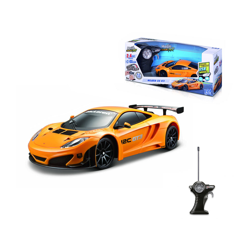 Maisto Tech Licensed 1:24 Scale McLaren MP4-12C GT3 Remote Control Car Orange