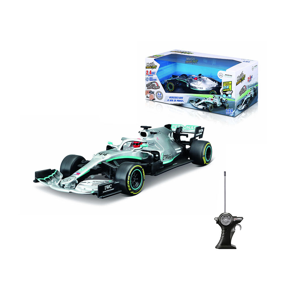 Maisto Tech Licensed 1:24 Scale 2.4GHz Mercedes AMG F1 W10 EQ Remote Control Car Multicolor