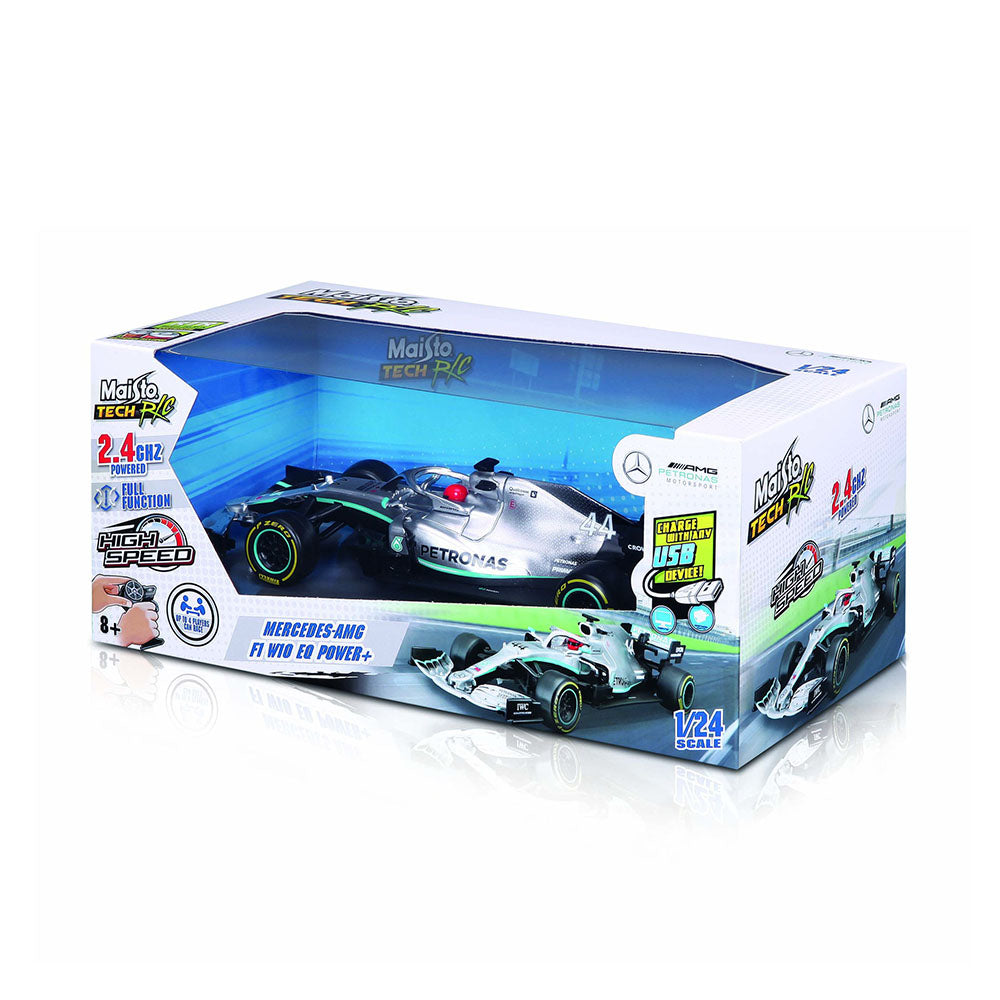 Maisto Tech Licensed 1:24 Scale 2.4GHz Mercedes AMG F1 W10 EQ Remote Control Car Multicolor