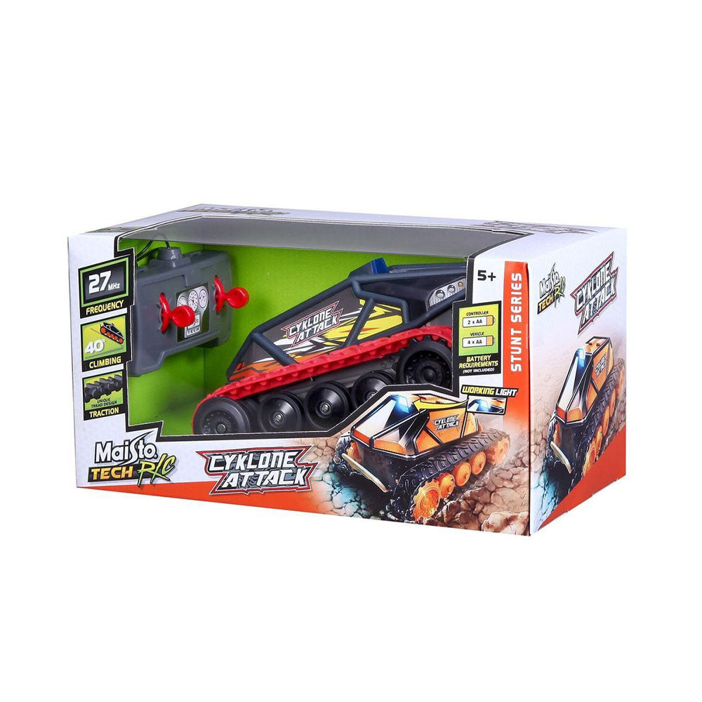 Maisto Tech Licensed 27Mhz Cyklone Attack With Rubber Treads Remote Controll Car Red