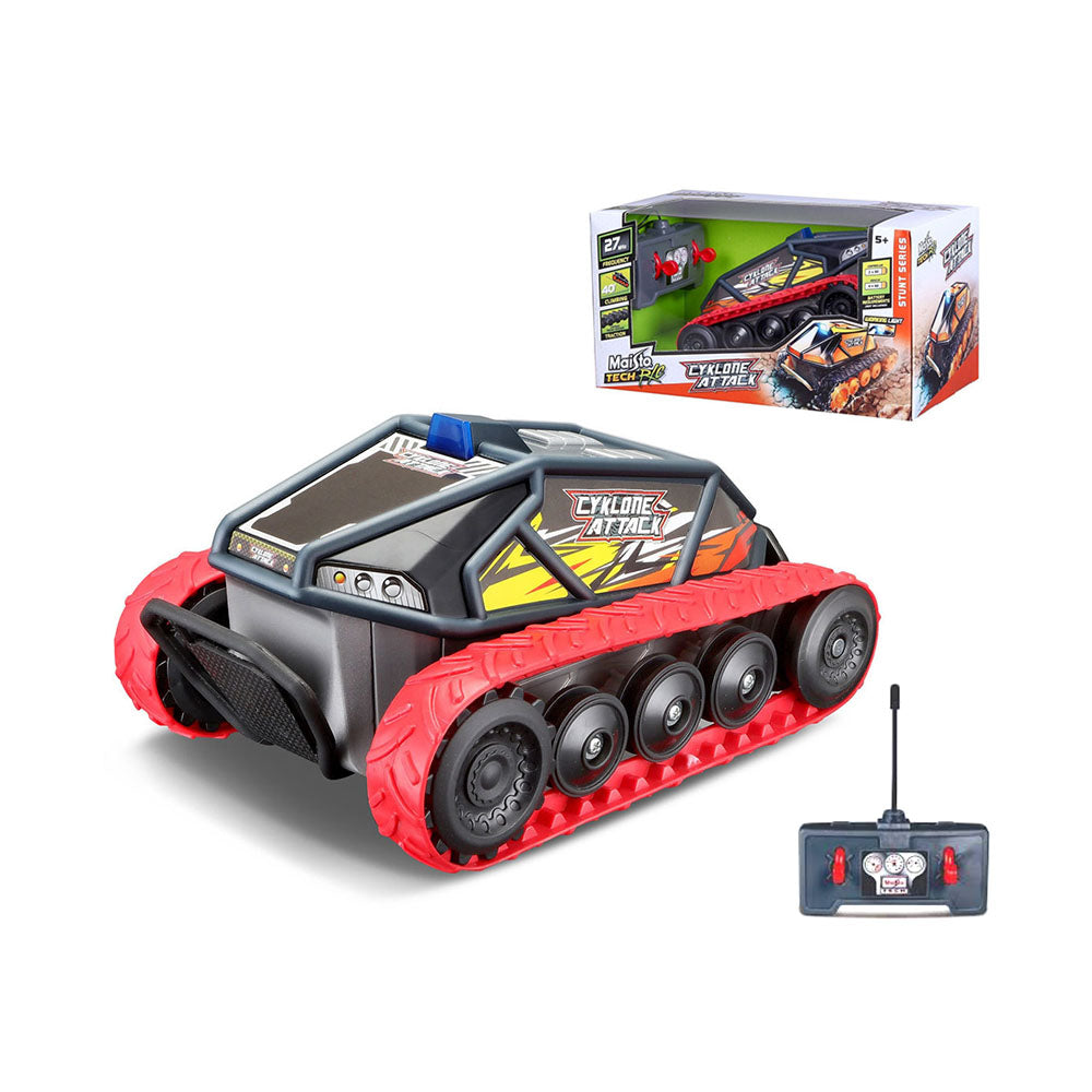 Maisto Tech Licensed 27Mhz Cyklone Attack With Rubber Treads Remote Controll Car Red