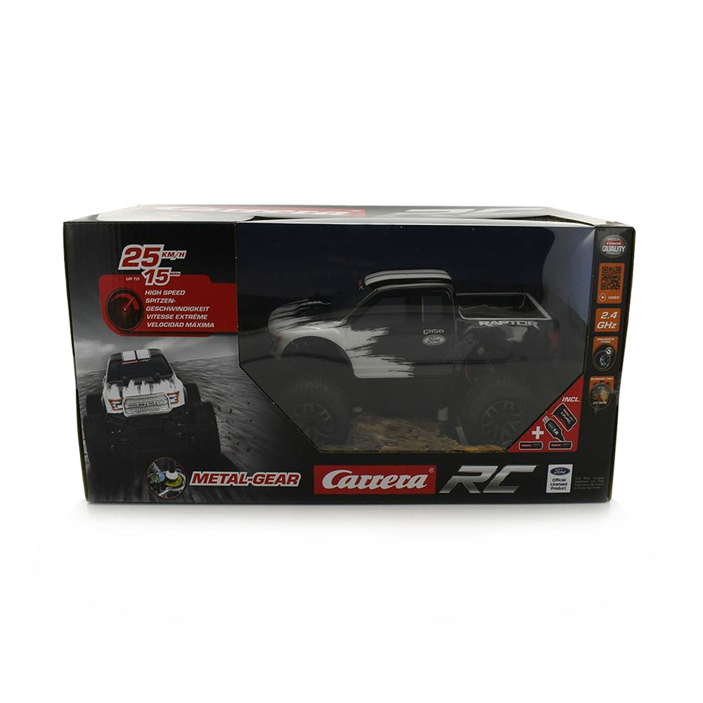 Carrera R/C 2.4GHz Ford F-150 Raptor Black/White Toy Model Of Pickup Truck