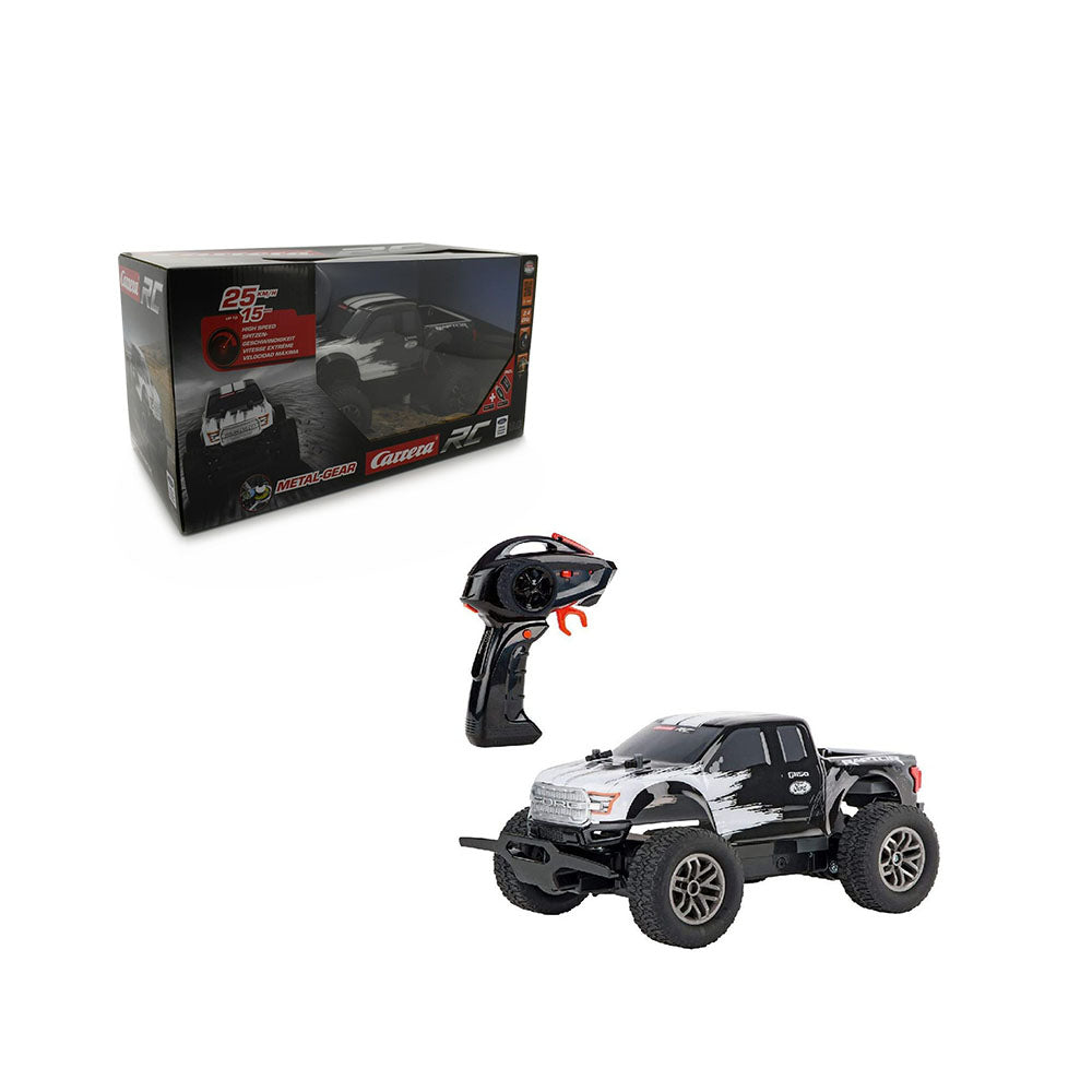 Carrera R/C 2.4GHz Ford F-150 Raptor Black/White Toy Model Of Pickup Truck