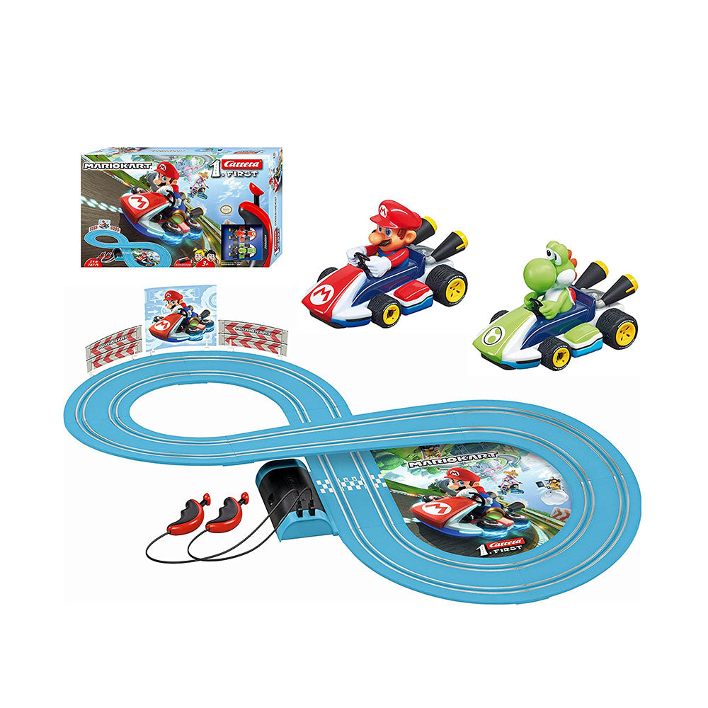 Carrera Licensed 1:50 Scale 2.4m Track length Slot Car Set Nintendo Mario Kart Battery Powered