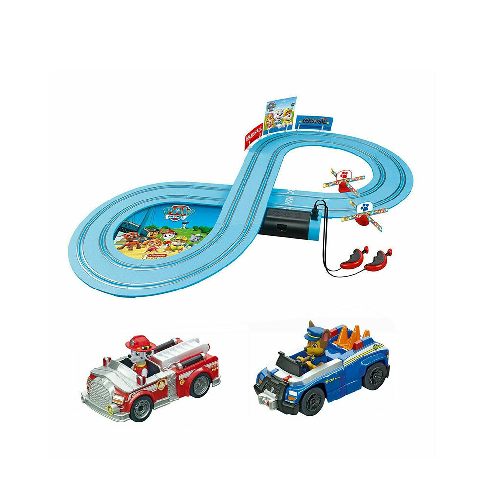 Carrera Licensed 1:50 Scale First Paw Patrol Chase & Marshall On The Track Race Car Set