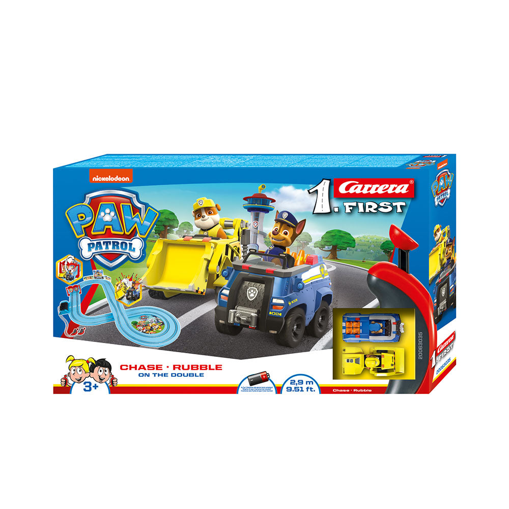 Carrera Licensed 1:50 Scale My First Slot Car Set Paw Patrol On the Double 2.9m Racing Track