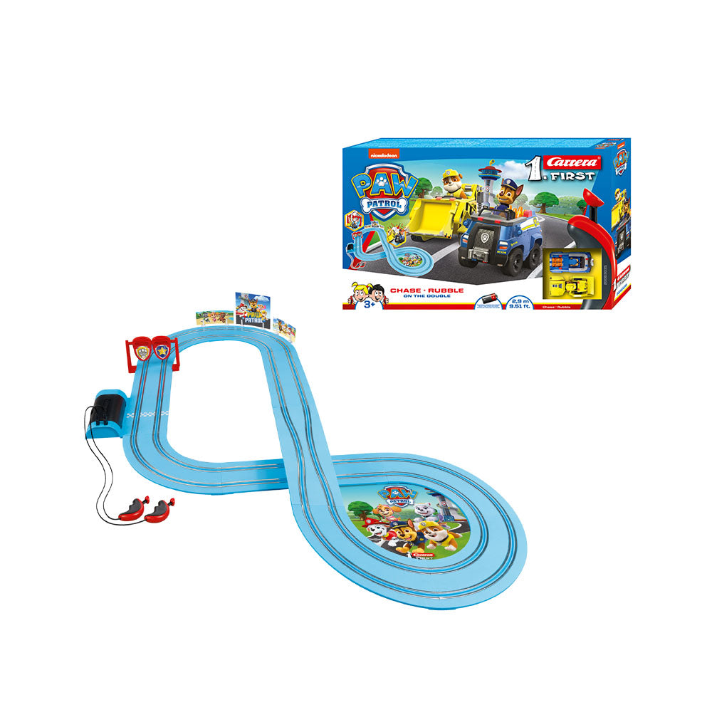 Carrera Licensed 1:50 Scale My First Slot Car Set Paw Patrol On the Double 2.9m Racing Track