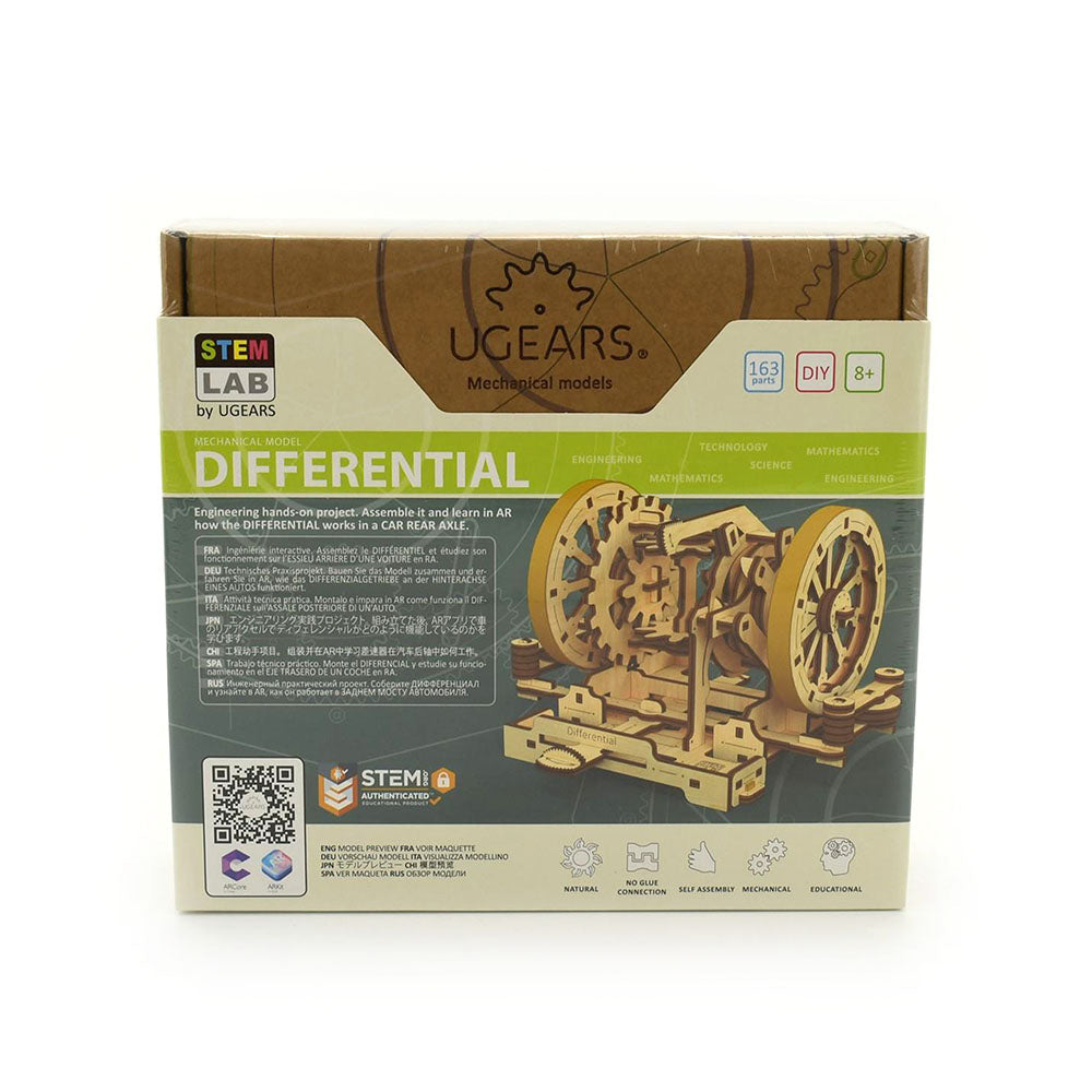 Made in Ukraine UGears Stem Lab Differential Wooden Mechanical Model Kit DIY Toy