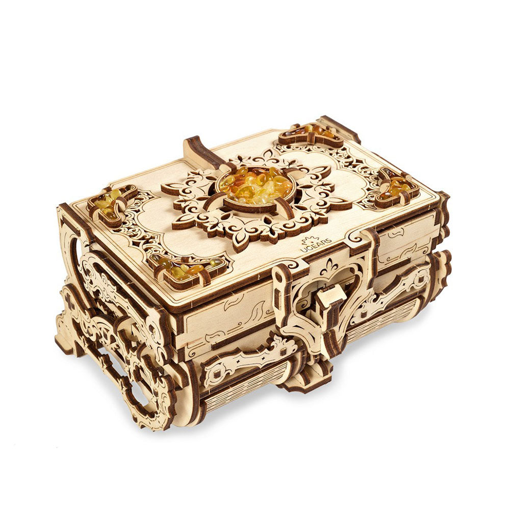 Made in Ukraine UGears The Amber Box Wooden Model Kit 3D mechanical Model Wooden